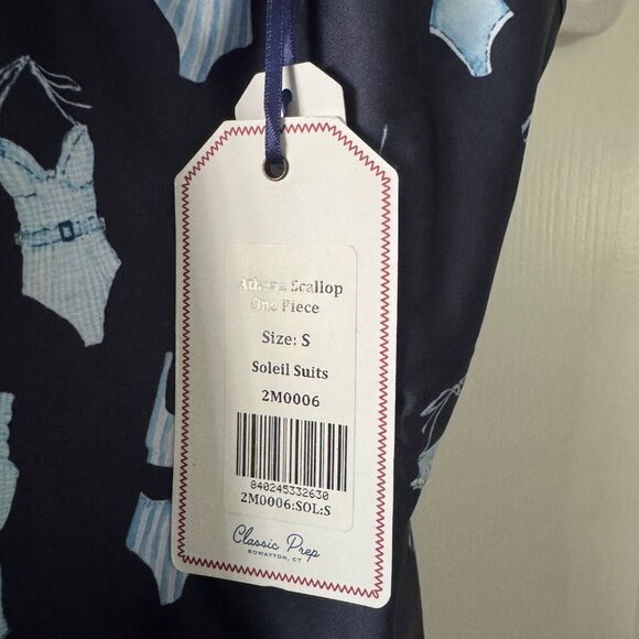 New Classic Prep Girls Athena Scallop One Piece Swimsuit Soleil Suits Small - Picture 5 of 13